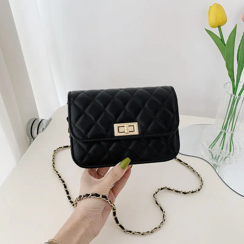 Women's Classic Style Diamond Pattern Chain Fashionable Crossbody Bags