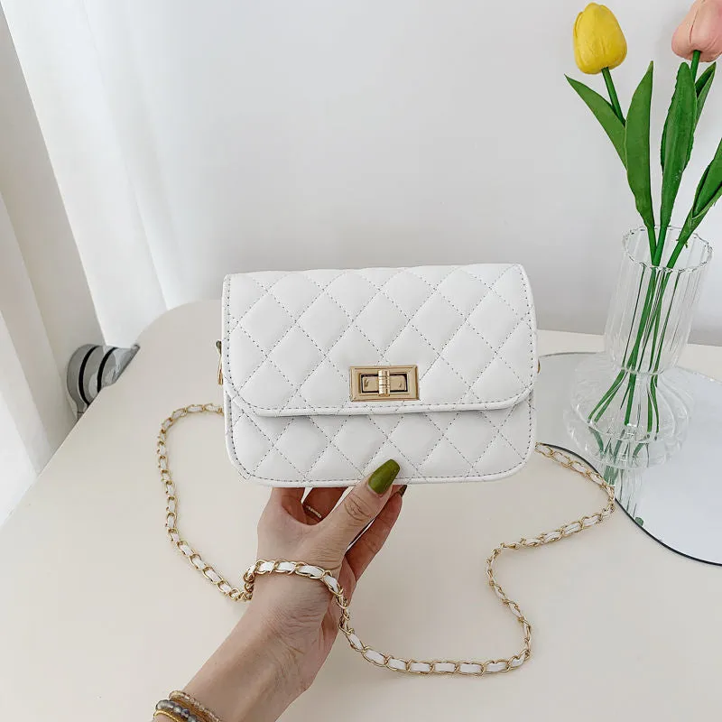 Women's Classic Style Diamond Pattern Chain Fashionable Crossbody Bags