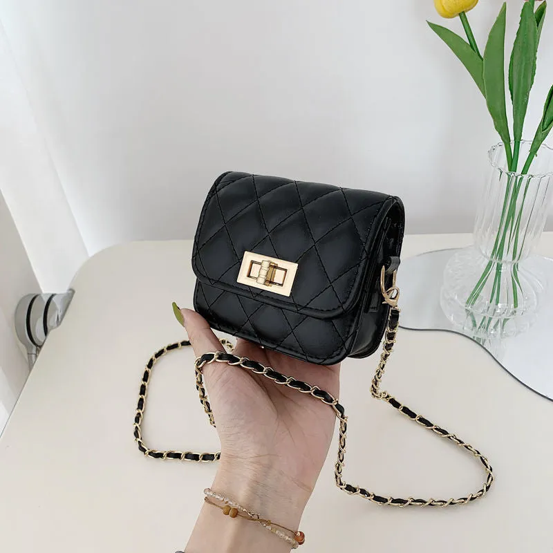 Women's Classic Style Diamond Pattern Chain Fashionable Crossbody Bags