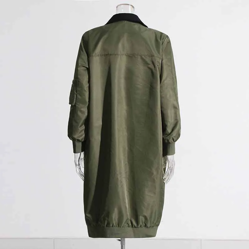Women's Contrast Sleeve Paulah Coat Color-Spliced Long Trench Coat  Long windbreaker Jacket
