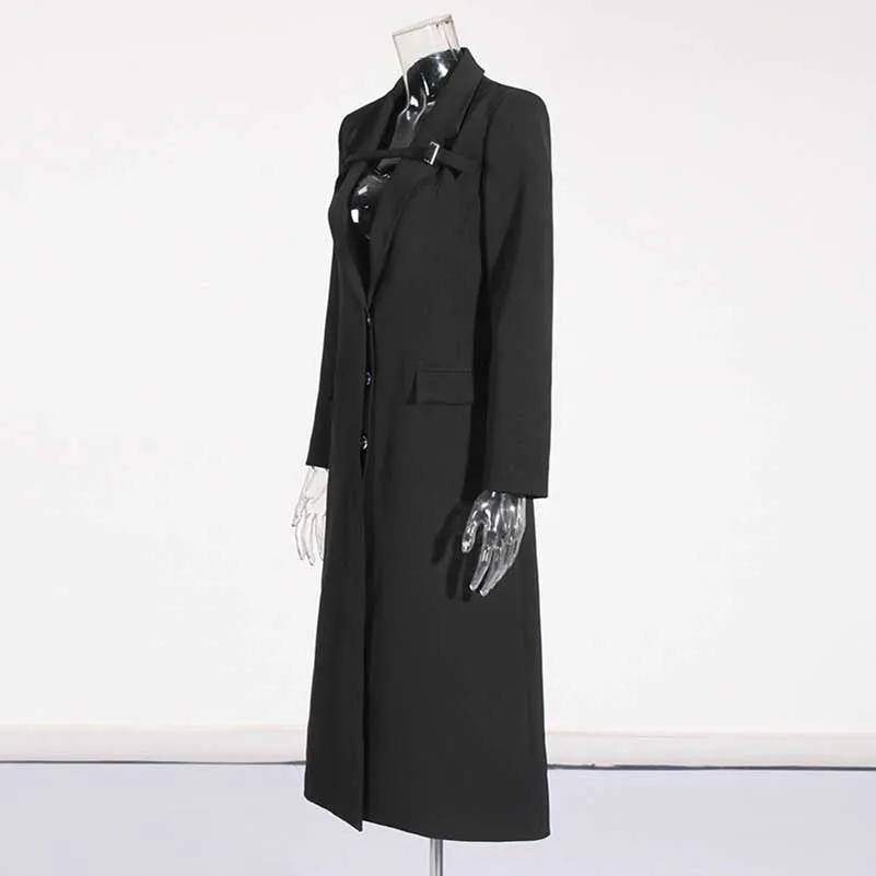 Women's Maxi Blazer Slim Fit Long Coat