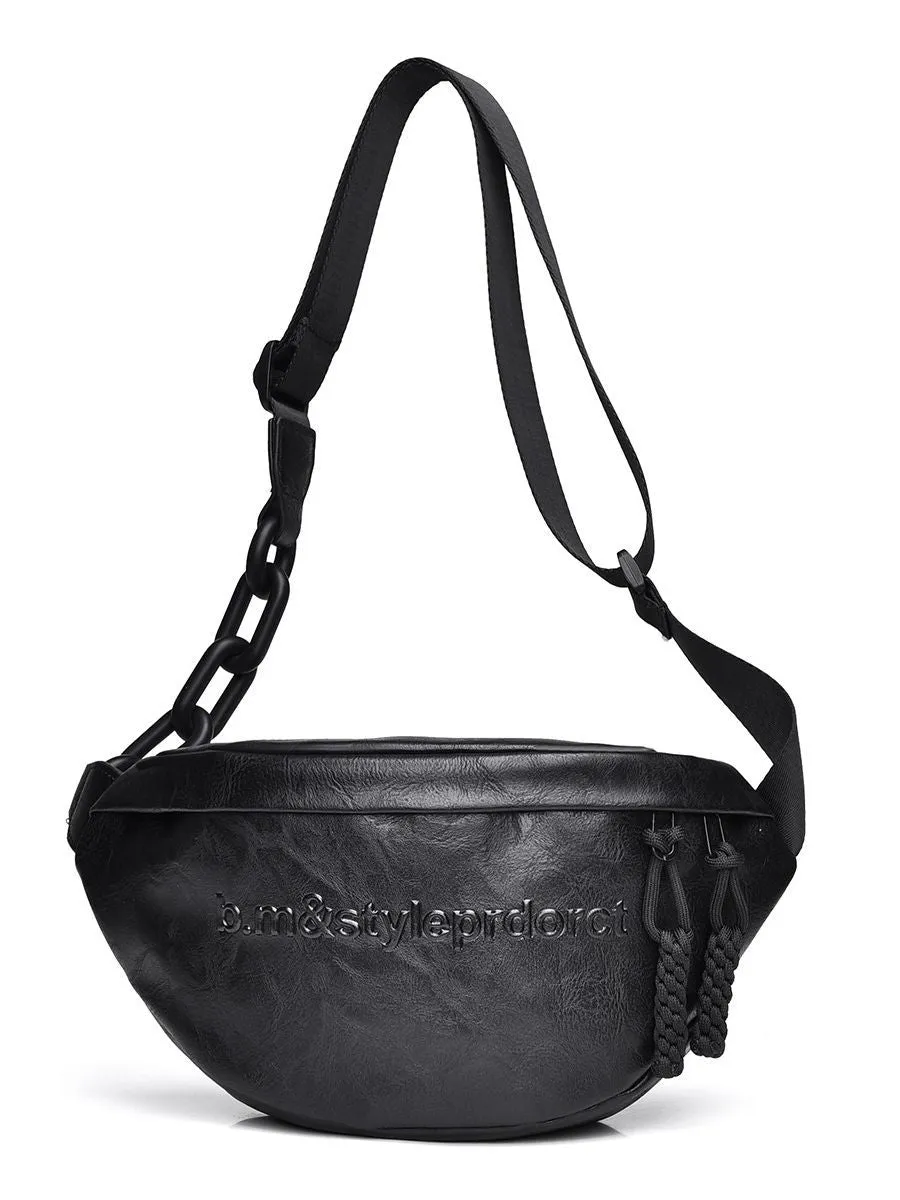 Women's Simple Leisure Chain Black Portable Niche Crossbody Bags