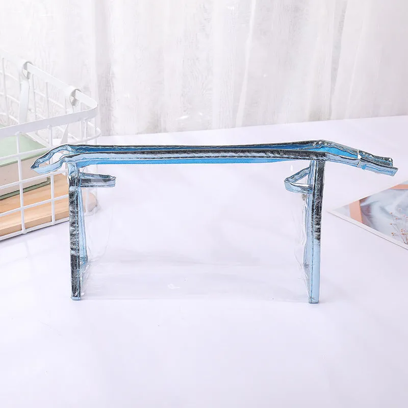 Women's Transparent Hand Fashion Storage Toiletry Cosmetic Bags