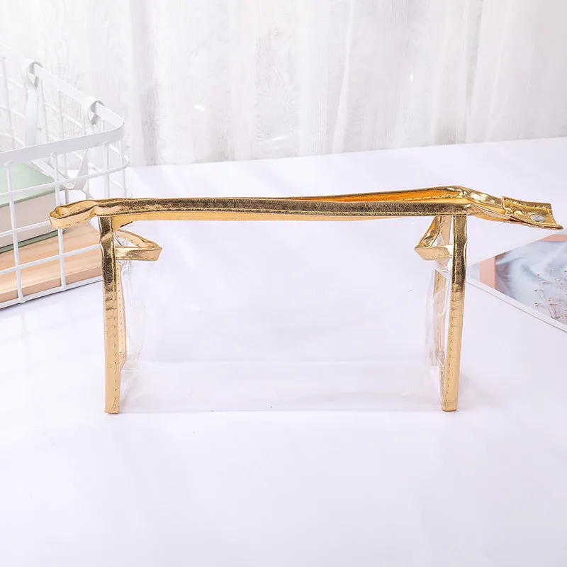 Women's Transparent Hand Fashion Storage Toiletry Cosmetic Bags