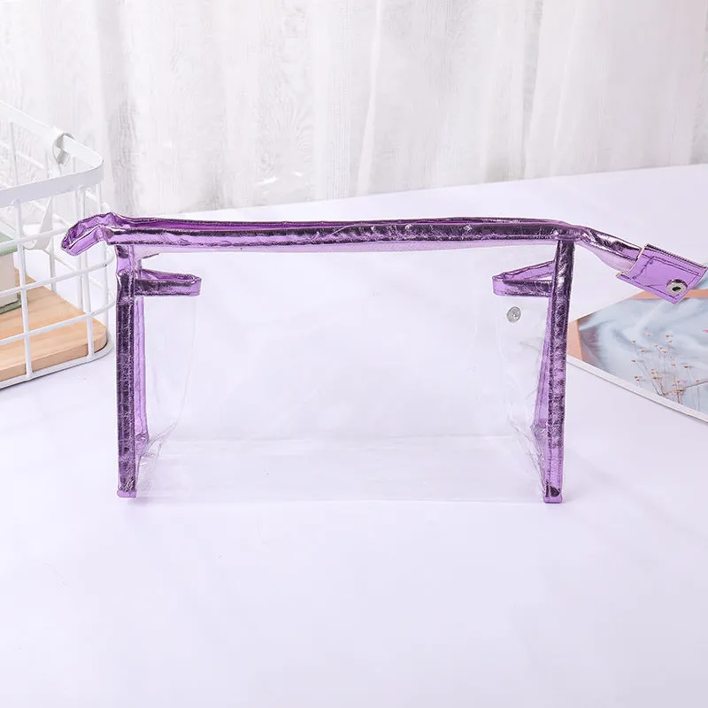 Women's Transparent Hand Fashion Storage Toiletry Cosmetic Bags