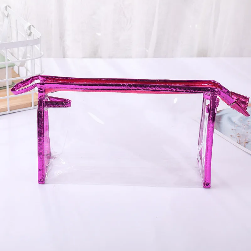Women's Transparent Hand Fashion Storage Toiletry Cosmetic Bags