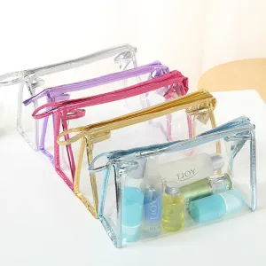 Women's Transparent Hand Fashion Storage Toiletry Cosmetic Bags