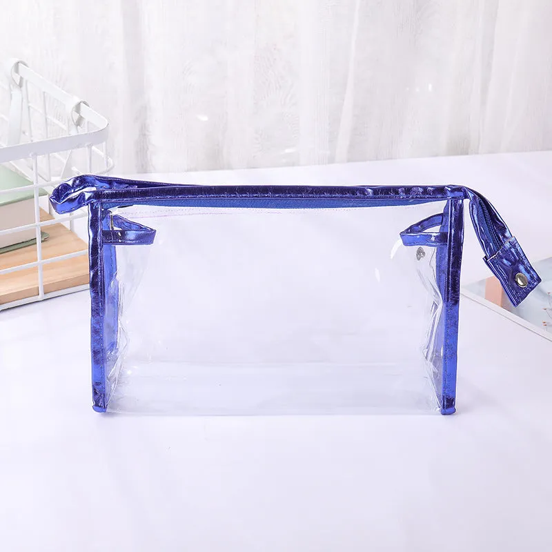 Women's Transparent Hand Fashion Storage Toiletry Cosmetic Bags