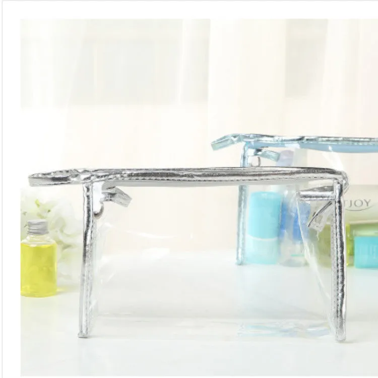 Women's Transparent Hand Fashion Storage Toiletry Cosmetic Bags