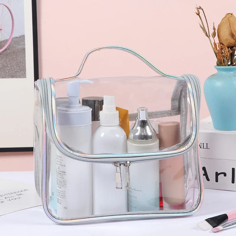 Women's Transparent Portable Simplicity Waterproof Storage Wash Cosmetic Bags