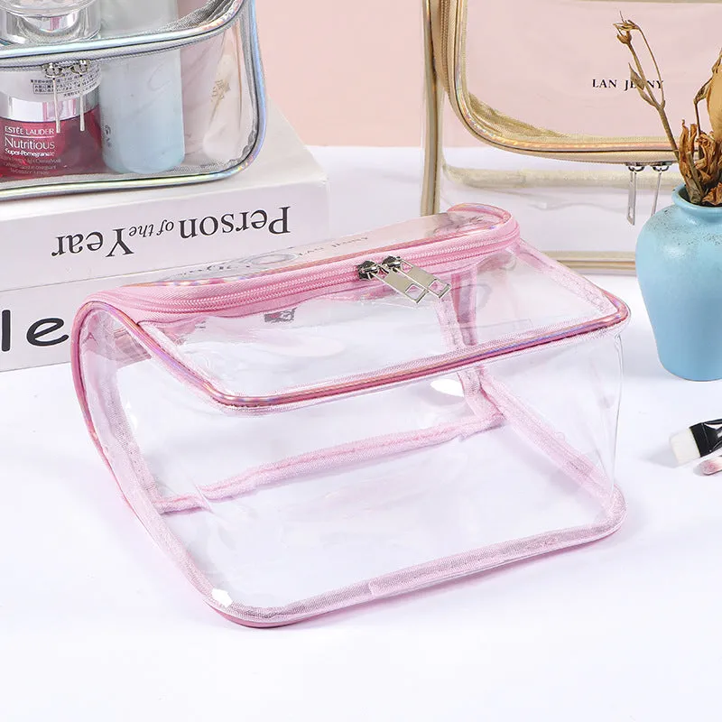 Women's Transparent Portable Simplicity Waterproof Storage Wash Cosmetic Bags
