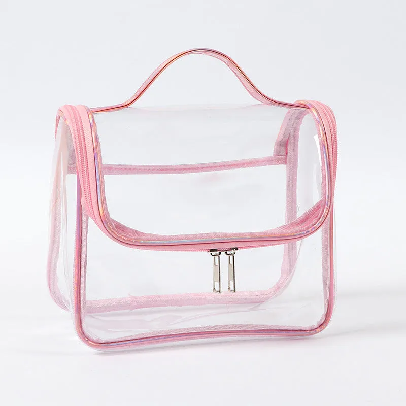 Women's Transparent Portable Simplicity Waterproof Storage Wash Cosmetic Bags