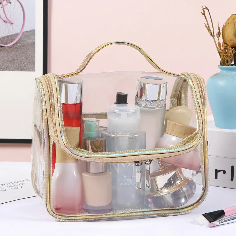 Women's Transparent Portable Simplicity Waterproof Storage Wash Cosmetic Bags