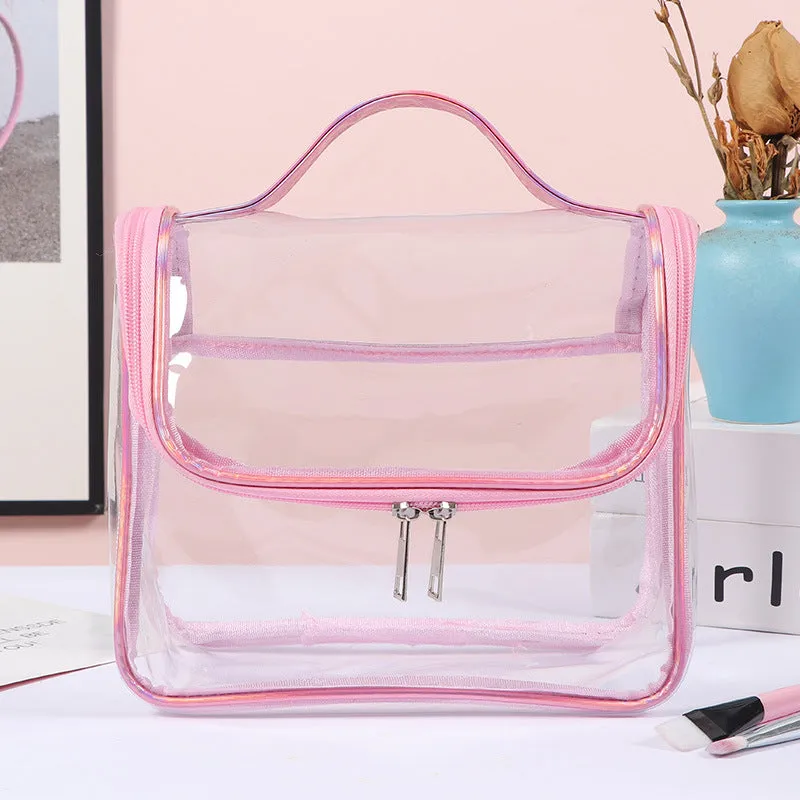 Women's Transparent Portable Simplicity Waterproof Storage Wash Cosmetic Bags