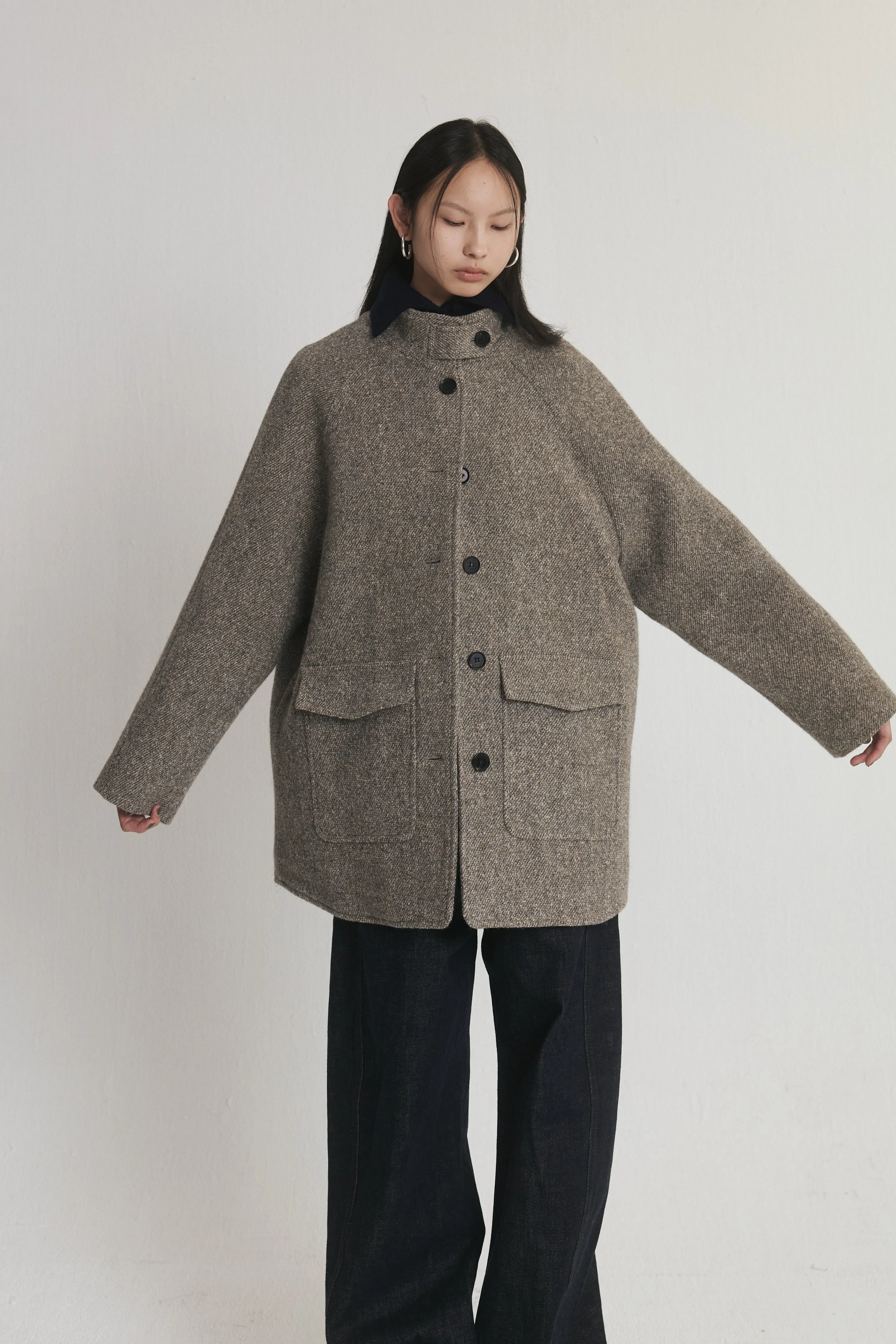 Wool Cocoon Coat
