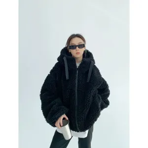 Wool Embroidery Hooded Jacket