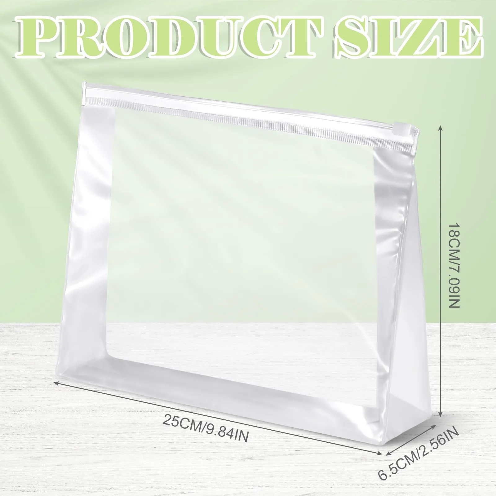 Xuniea 50 Pieces Mini Clear Makeup Bag Small Clear Zipper Pouch Travel Bag for Toiletries Plastic Cosmetic Organizer Waterproof for Women Men Vacation(9.8'',Transparent)