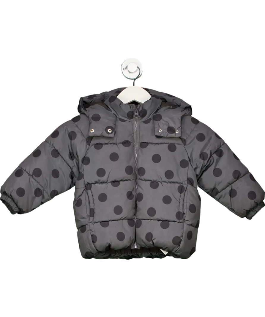 ZARA Grey Polka Dot Puffer Coat 4 Years