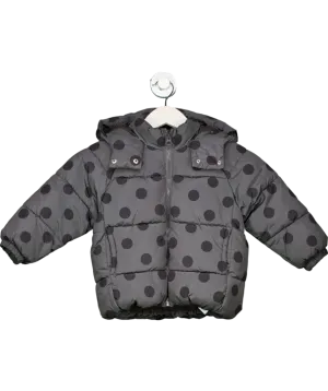 ZARA Grey Polka Dot Puffer Coat 4 Years