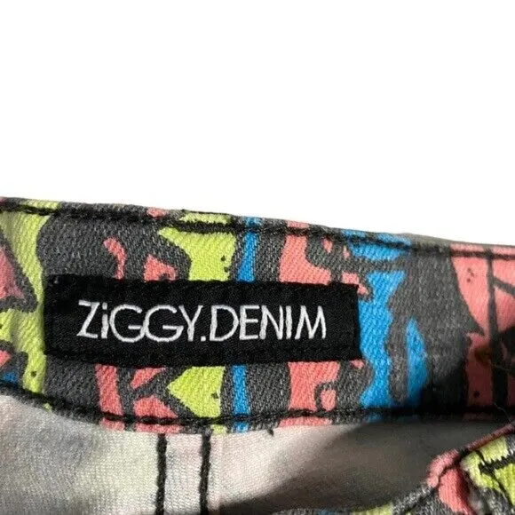 Ziggy.Denim Women's Multicolored High Waisted Mini Denim Shorts