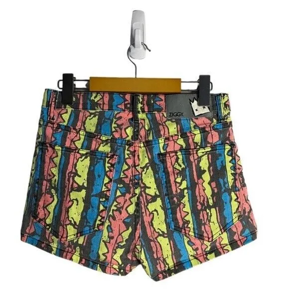 Ziggy.Denim Women's Multicolored High Waisted Mini Denim Shorts