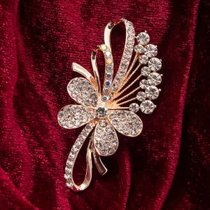 Zircon Floral Brooch