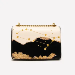Zodiac Gemini Embroidery Crossbody Bag