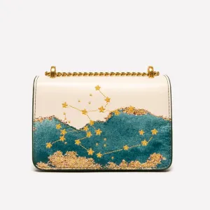 Zodiac Sagittarius Embroidery Crossbody Bag